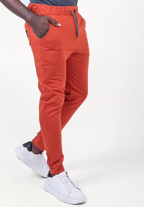 Flyersunion - Brushed fleece jogger - rust
