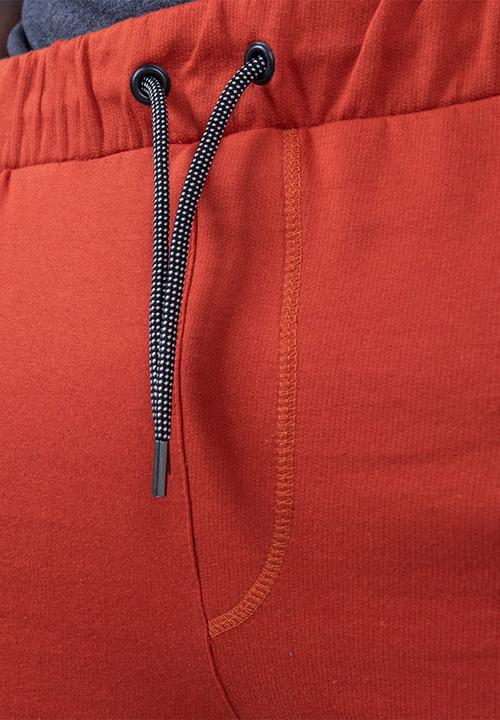 Flyersunion - Brushed fleece jogger - rust