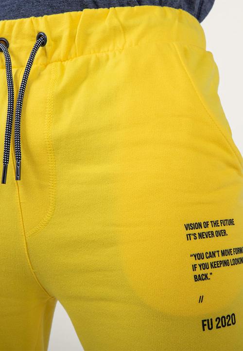 Flyersunion - Brushed fleece jogger - yellow