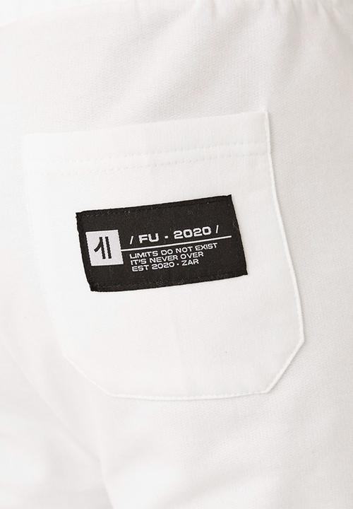 Flyersunion - Brushed fleece jogger - white