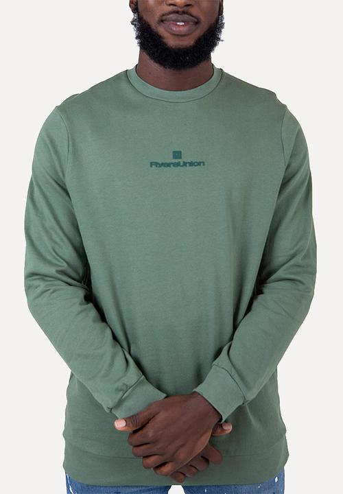 Flyersunion - Brushed fleece crew - olive