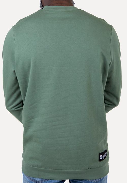 Flyersunion - Brushed fleece crew - olive