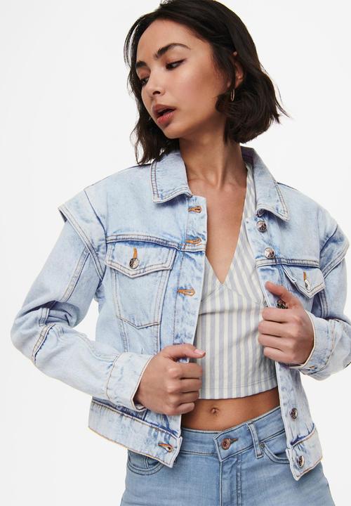 ONLY - Brody long sleeve should detail denim jacket - light blue 