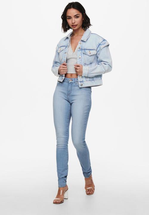 ONLY - Brody long sleeve should detail denim jacket - light blue 