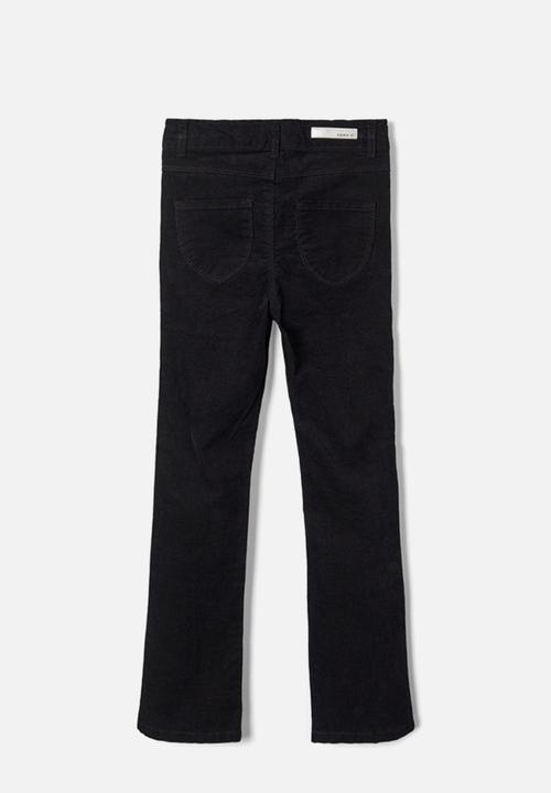 Name It - Polly corduroy bootleg pants - black