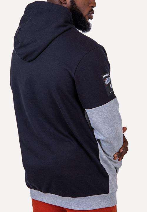 Flyersunion - Colorblock brushed fleece hoodie - multi