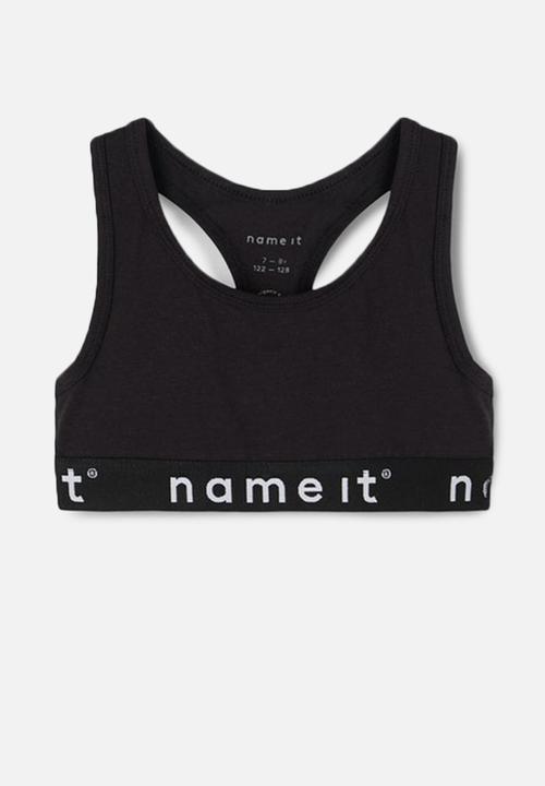 Name It - Girls 2 pack short tops - black