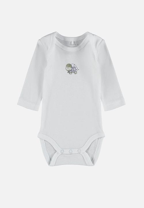 Name It - 3 Pack bodysuits - khaki & white 