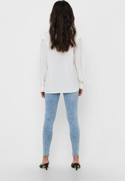 ONLY - Lelva long sleeve shirt - cloud dancer