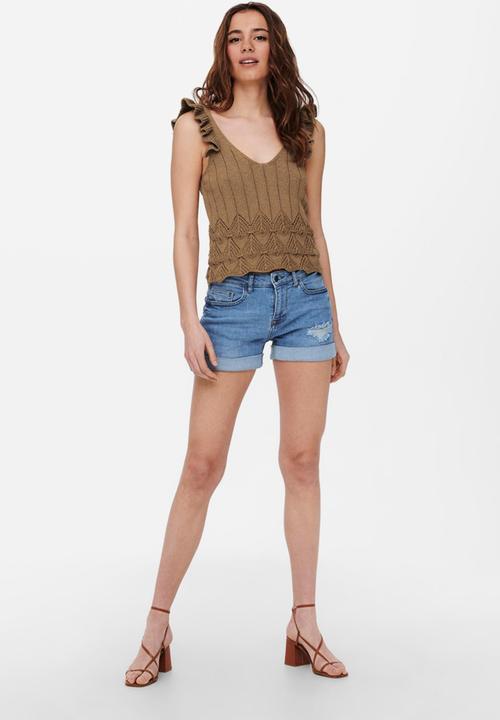 ONLY - Astrid life sleeveless top - woodsmoke