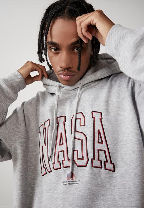 Factorie - Oversized nasa hoodie - grey
