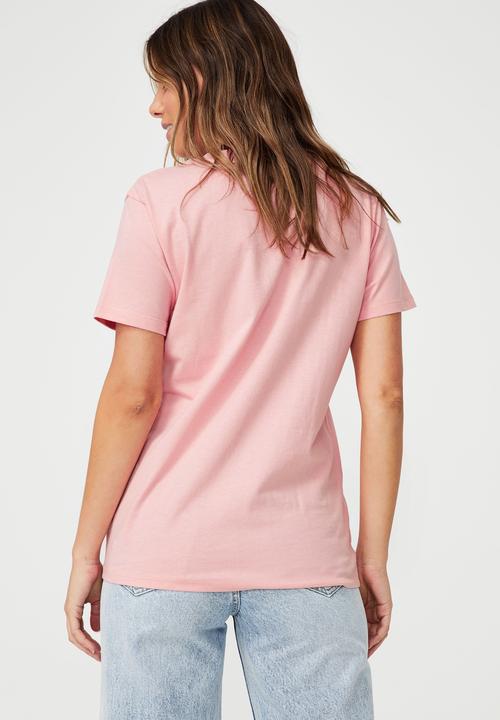 Cotton On - Classic slogan T-shirt - candy pink