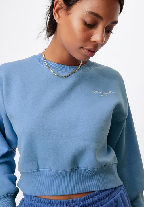 Cotton On - Graphic classic cropped crew - classic blue 
