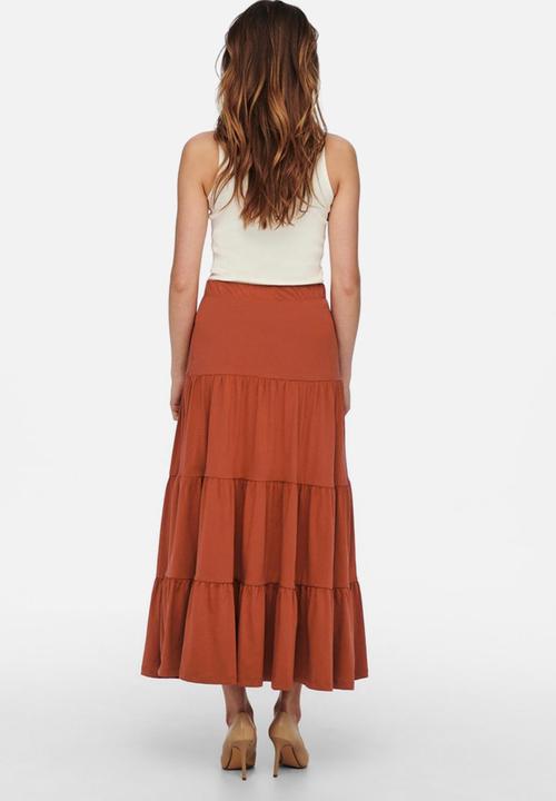 ONLY - May life maxi skirt - orange 