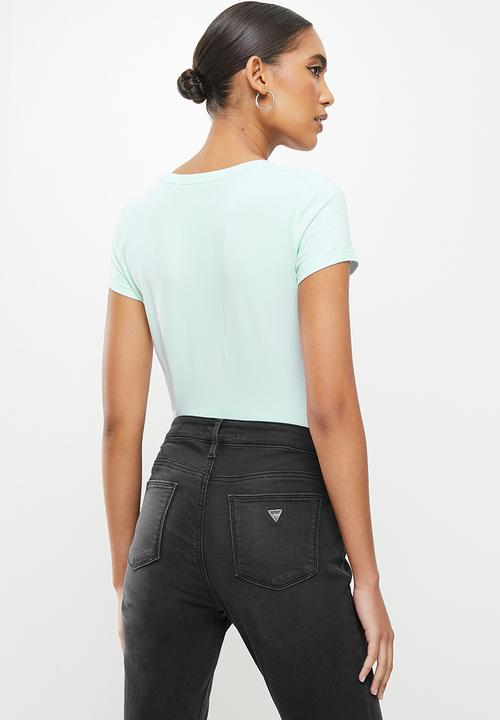 GUESS - Short sleeve calssic tri enchanted garden tee - blue