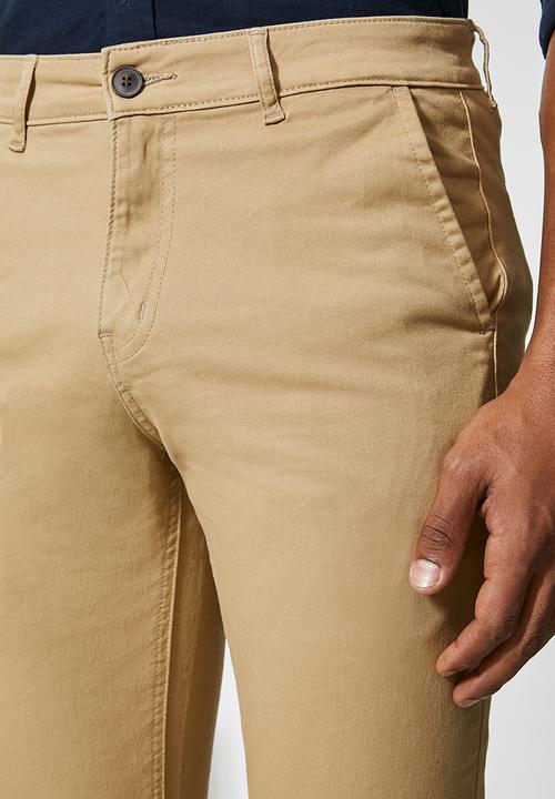 Superbalist - Caleb slim chino - stone