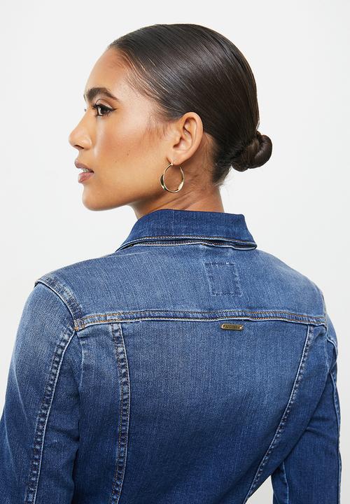 GUESS - Mid wash denim jacket - blue
