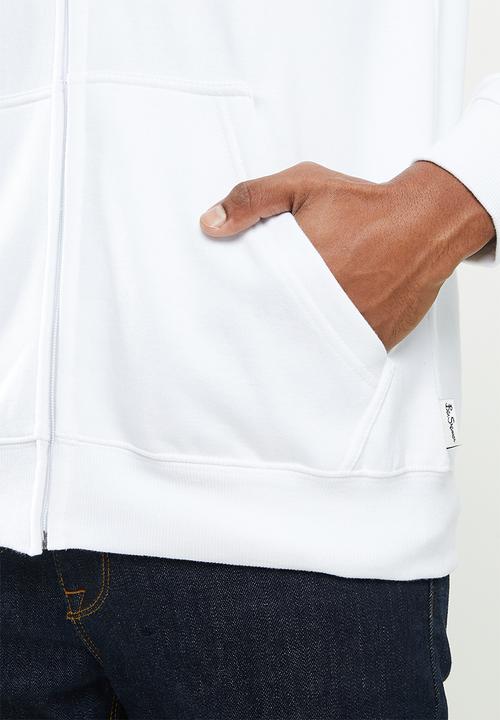 Ben Sherman - Tar zip sweat - white