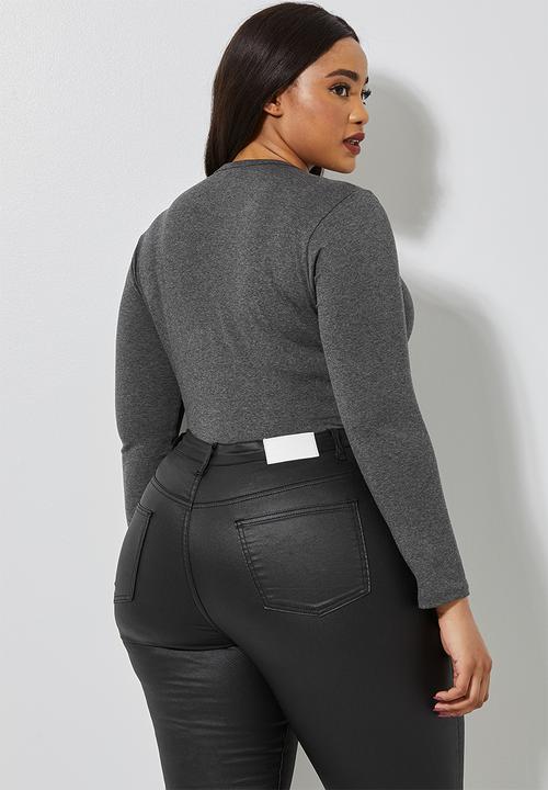 Superbalist - 2 Pack crew neck bodysuits - charcoal & grey