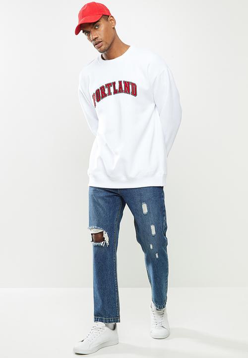 Factorie - Elite oversized crew - white