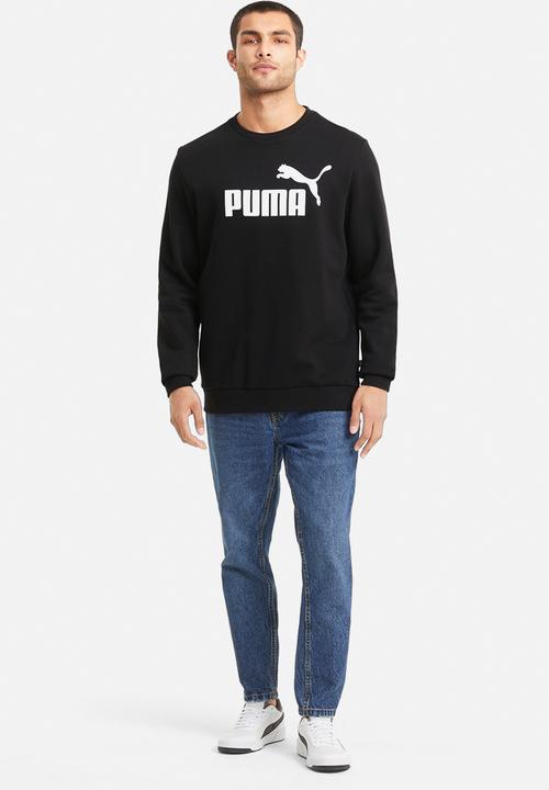 PUMA - Ess big logo crew fl - black