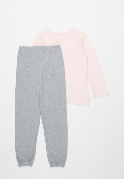 Pop Candy - Younger girls pj set - pink & grey
