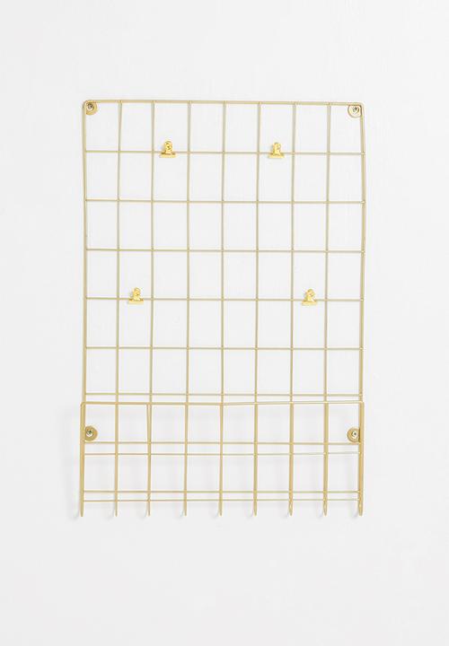 H&S - Grid wall rack - gold