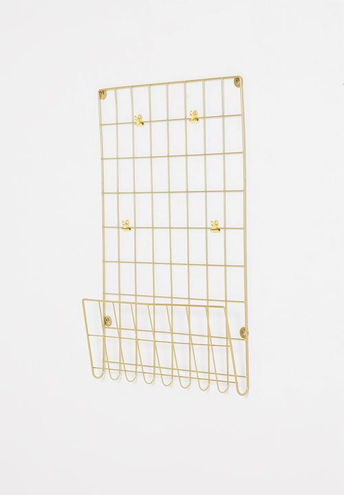 H&S - Grid wall rack - gold