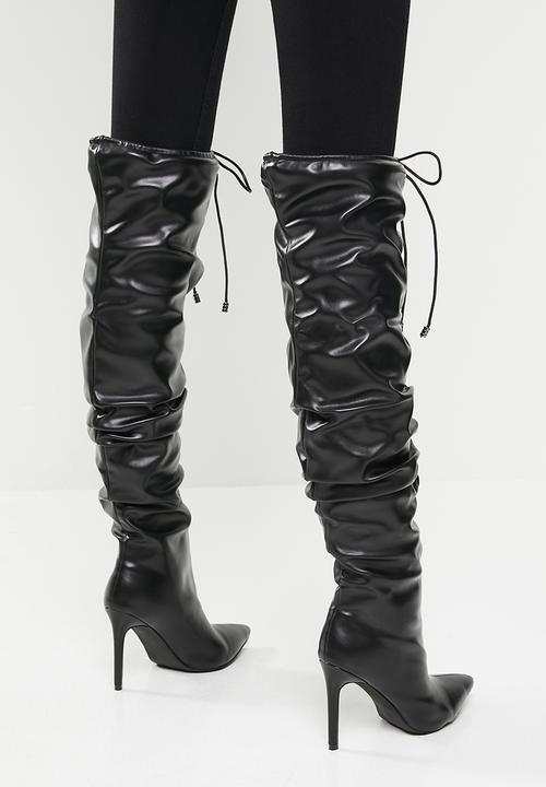SISSY BOY - Up tall night over the knee boot - black