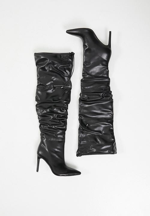 SISSY BOY - Up tall night over the knee boot - black