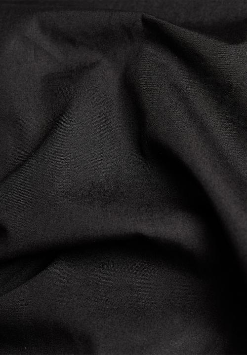 G-STAR - Mixed wvn baseball zip through long sleeve sweat - black