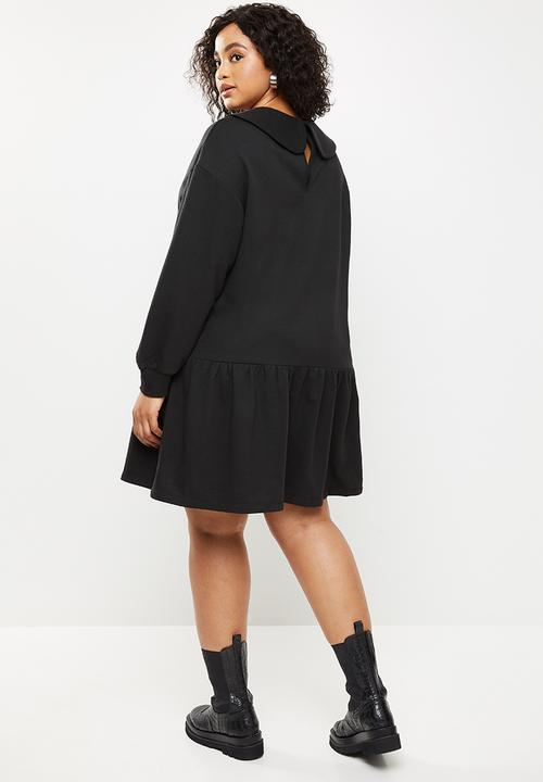 Blake - Peterpan collar sweater dress - black 