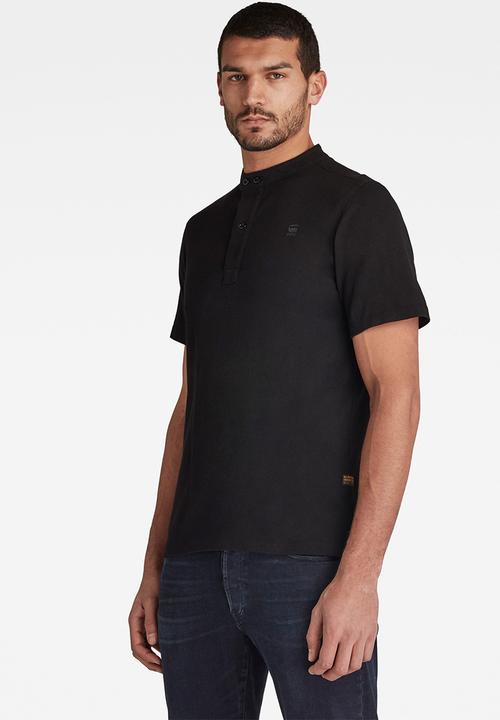 G-STAR - Scan collar short sleeve tee- dk black