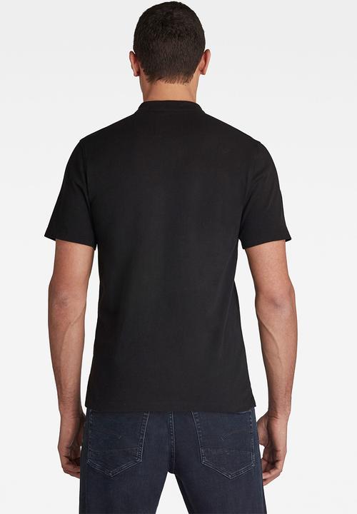 G-STAR - Scan collar short sleeve tee- dk black