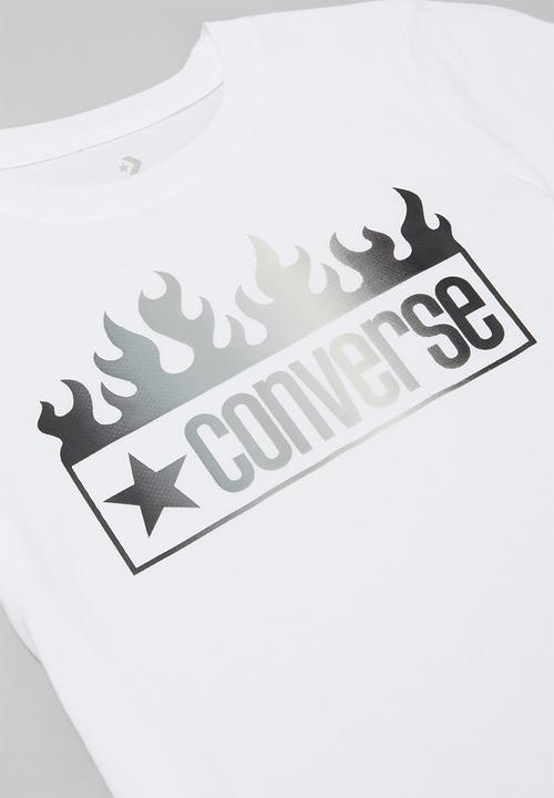 Converse - Cnvb flames multi gradient tee - white