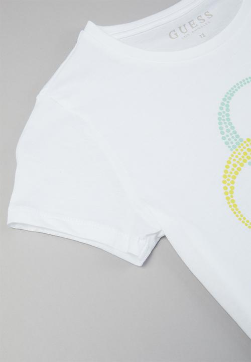 GUESS - Girls short sleeve quatro g tee - white