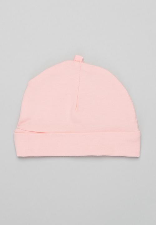 Superbalist Kids - Baby girls 2 pack printed beanies - white & pink