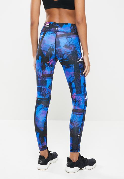 Reebok - Wor myt new aop tights - blue & black