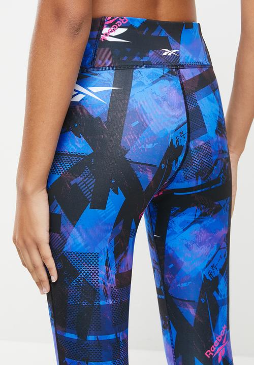 Reebok - Wor myt new aop tights - blue & black