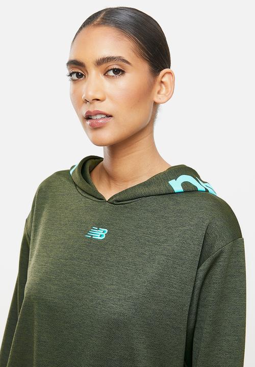 New Balance  - Relentless hoodie - olive