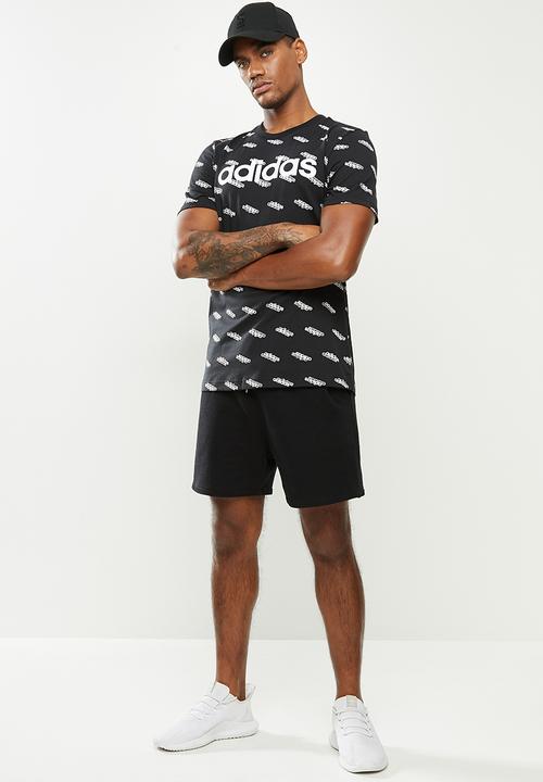 adidas Performance - M fav tee - black & white