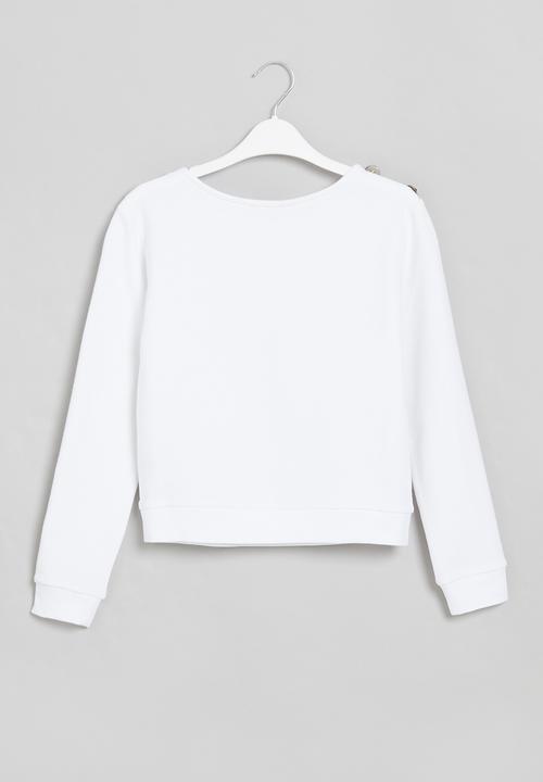 SISSY BOY - Cruiseline sweater with glitter - white