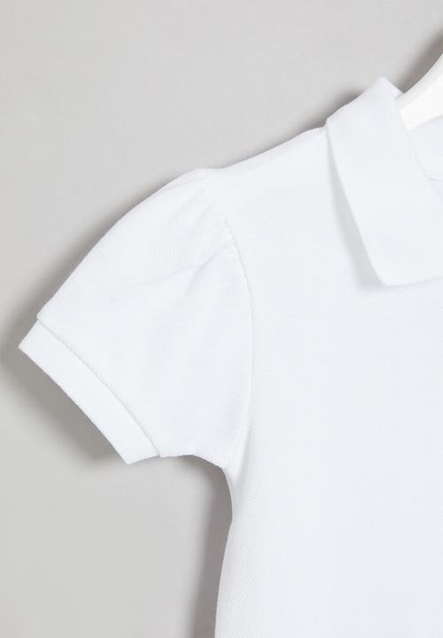 GUESS - Girls short sleeve classic polo - white