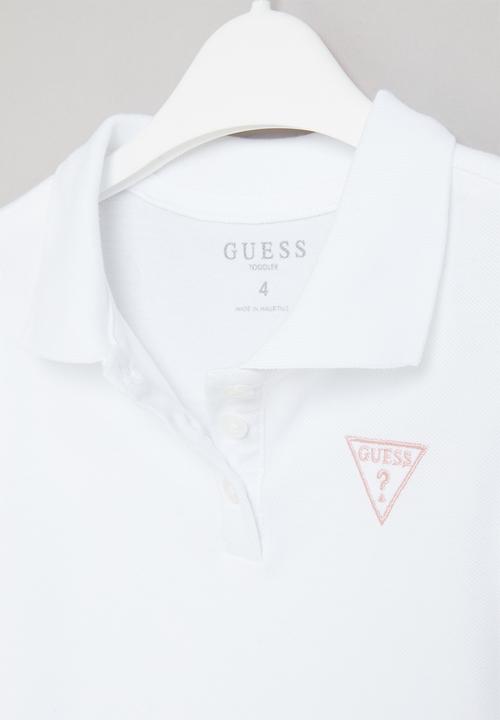 GUESS - Girls short sleeve classic polo - white