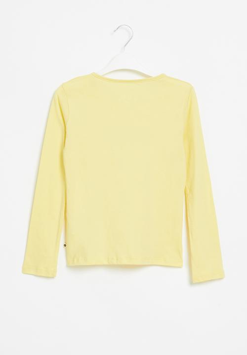 Roxy - Another chance foil long sleeve tee - pale yellow 