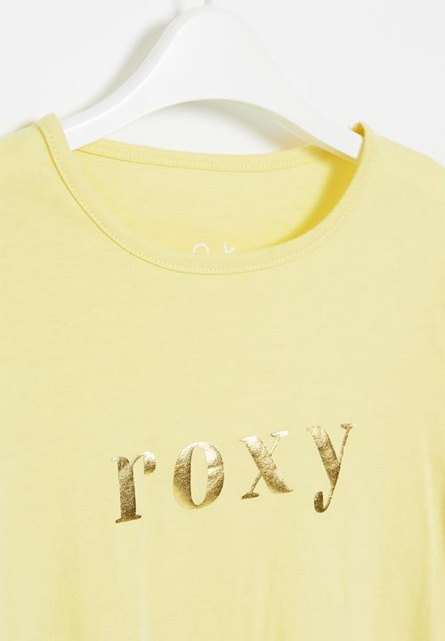 Roxy - Another chance foil long sleeve tee - pale yellow 