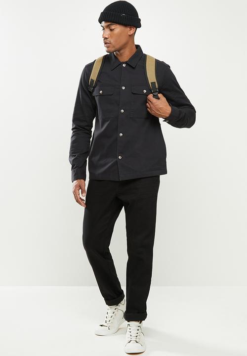 Only & Sons - Silvio long sleeve overshirt - black