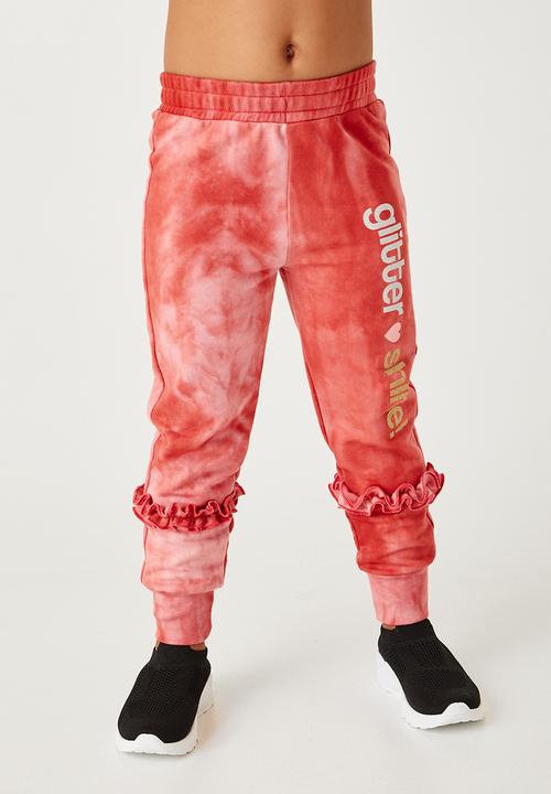 Flyersunion - Ub fleece spectra-dye frill jogger - blush