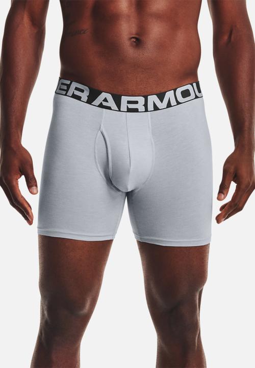 Under Armour - Ua charged cotton 6in 3 pack - grey & black