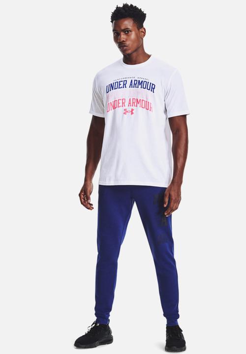 Under Armour - Ua multi color collegiate short sleeve tee - white